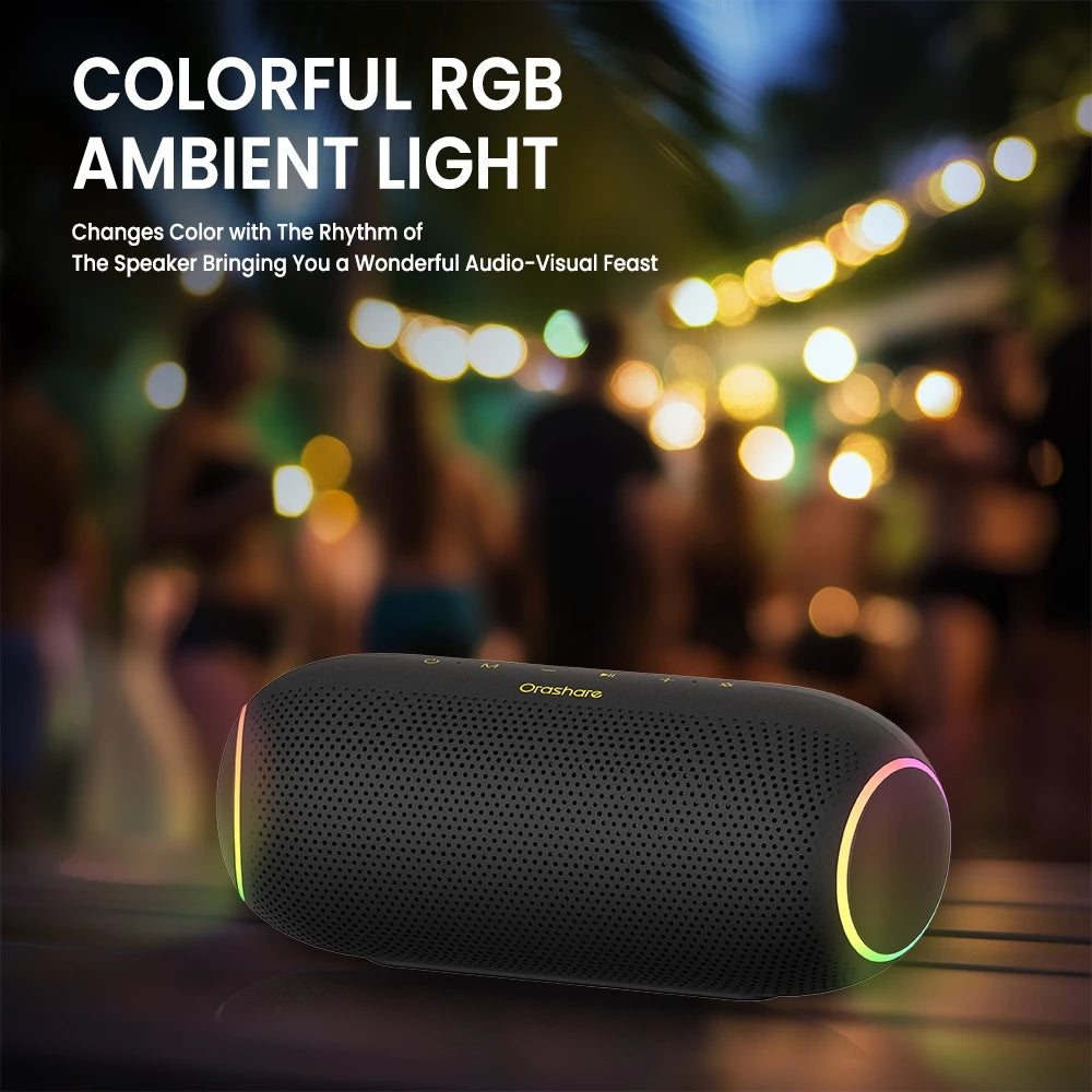 Orashare BS18Plus 20W Wireless Portable Speaker TWS Bluetooth 5.3 Outdoor IPX5 Waterproof Speaker