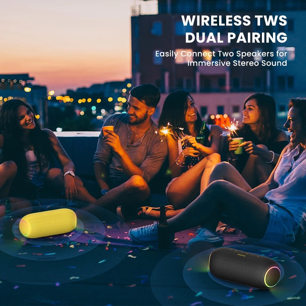 Orashare BS18Plus 20W Wireless Portable Speaker TWS Bluetooth 5.3 Outdoor IPX5 Waterproof Speaker